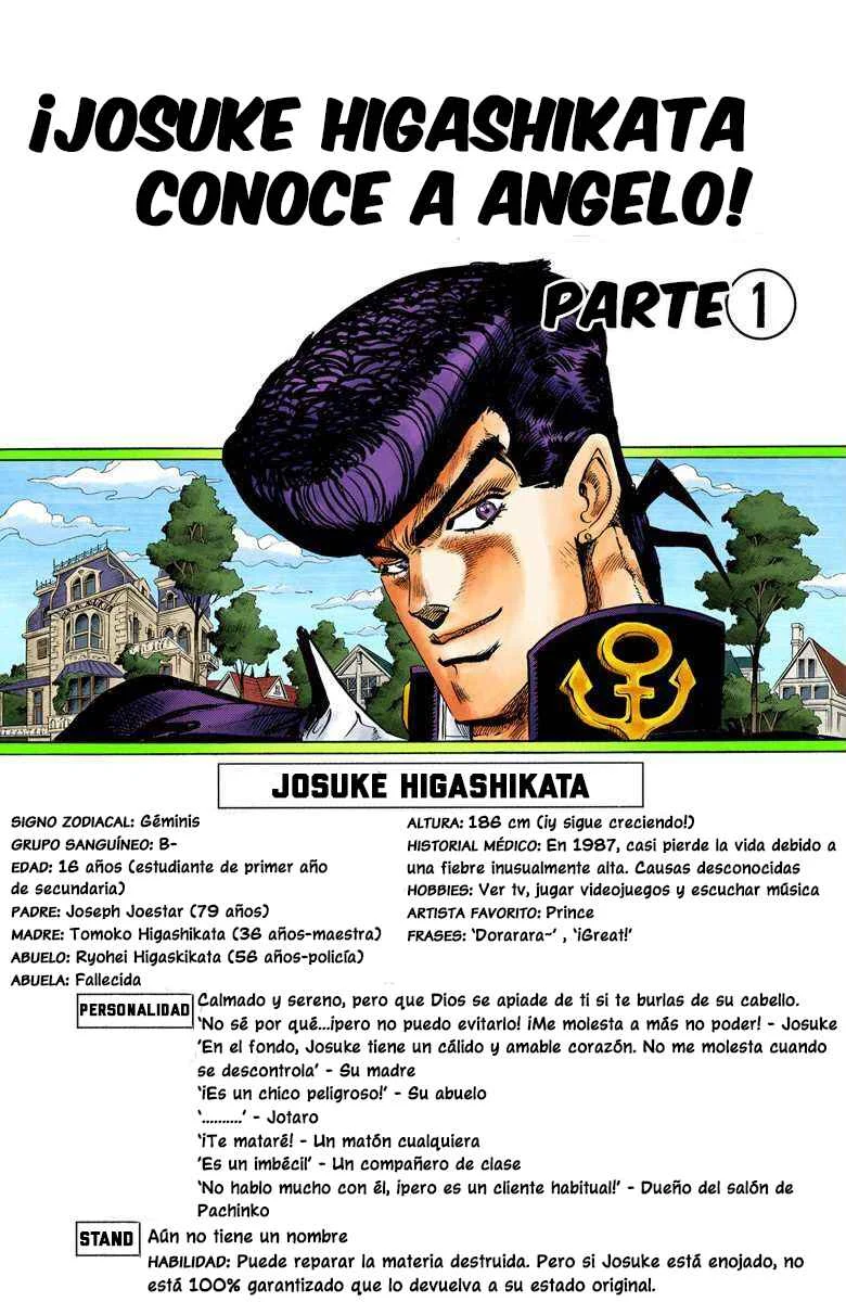 JoJo no Kimyou na Bouken: Part 4 - Diamond wa Kudakenai Color-ban Capítulo 4: ¡Josuke Higashikata conoce a Angelo! Parte 1 - scans a color - Page 1