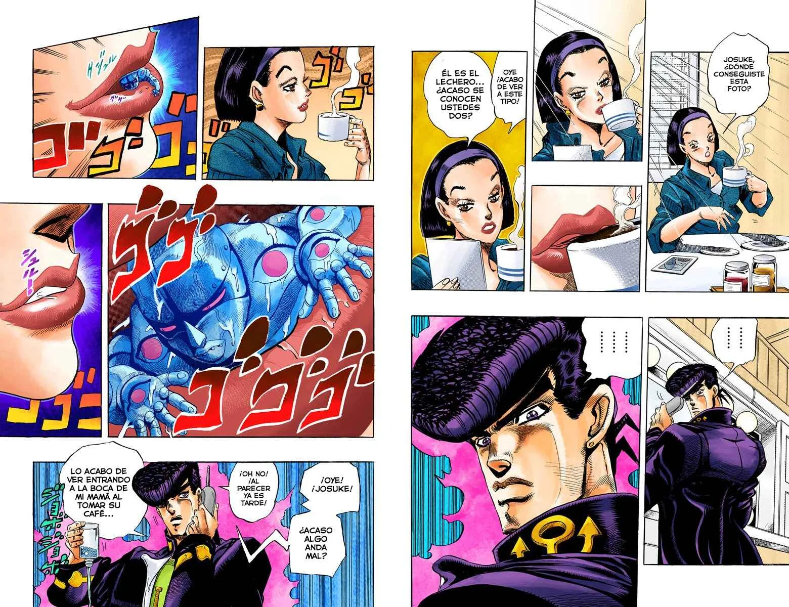 JoJo no Kimyou na Bouken: Part 4 - Diamond wa Kudakenai Color-ban Capítulo 4: ¡Josuke Higashikata conoce a Angelo! Parte 1 - scans a color - Page 3