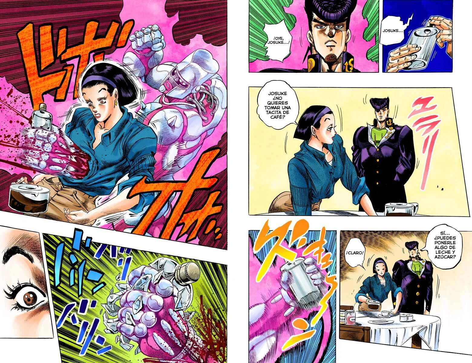 JoJo no Kimyou na Bouken: Part 4 - Diamond wa Kudakenai Color-ban Capítulo 4: ¡Josuke Higashikata conoce a Angelo! Parte 1 - scans a color - Page 4