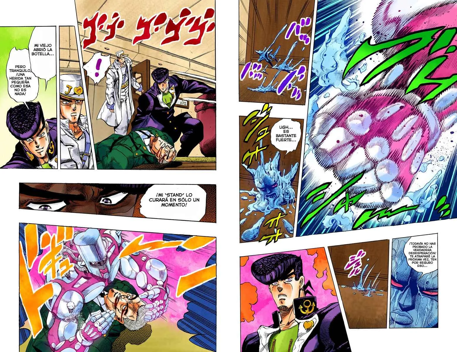 JoJo no Kimyou na Bouken: Part 4 - Diamond wa Kudakenai Color-ban Capítulo 5: ¡Josuke Higashikata conoce a Angelo! Parte 2 - scans a color - Page 3