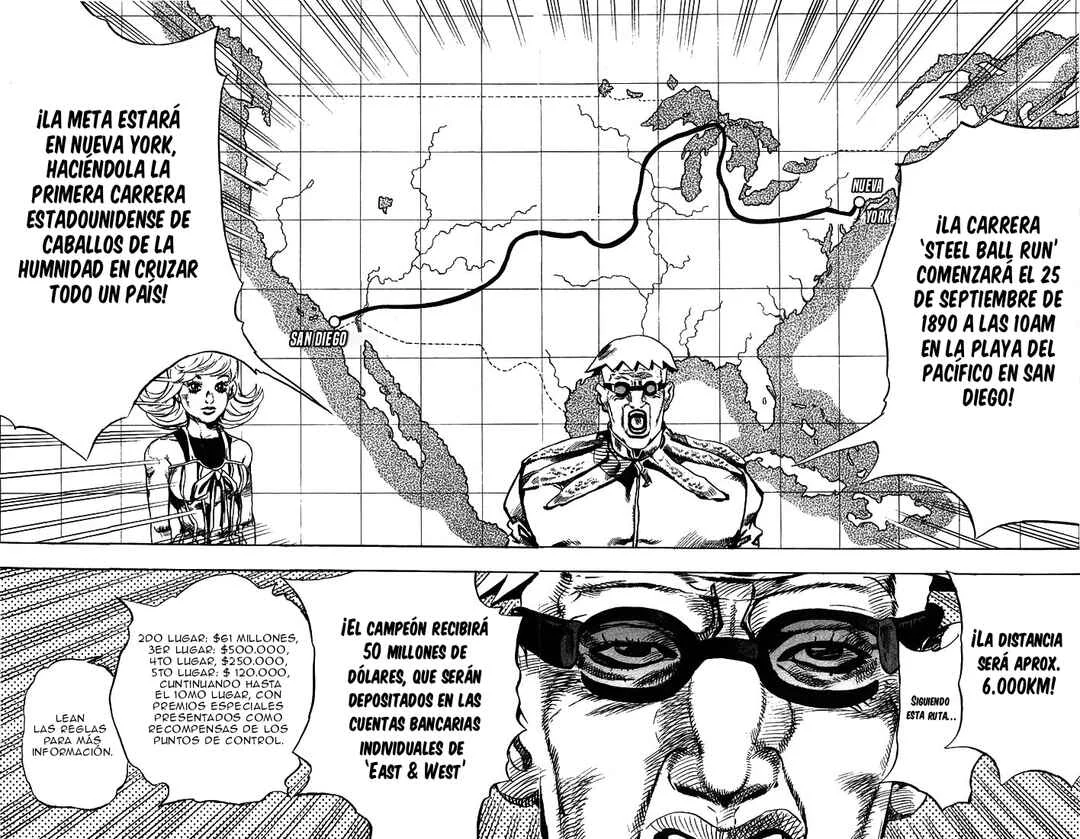 JoJo no Kimyou na Bouken: Part 7 - Steel Ball Run Capítulo 1: La Conferencia de Prensa Steel Ball Run  - Page 39