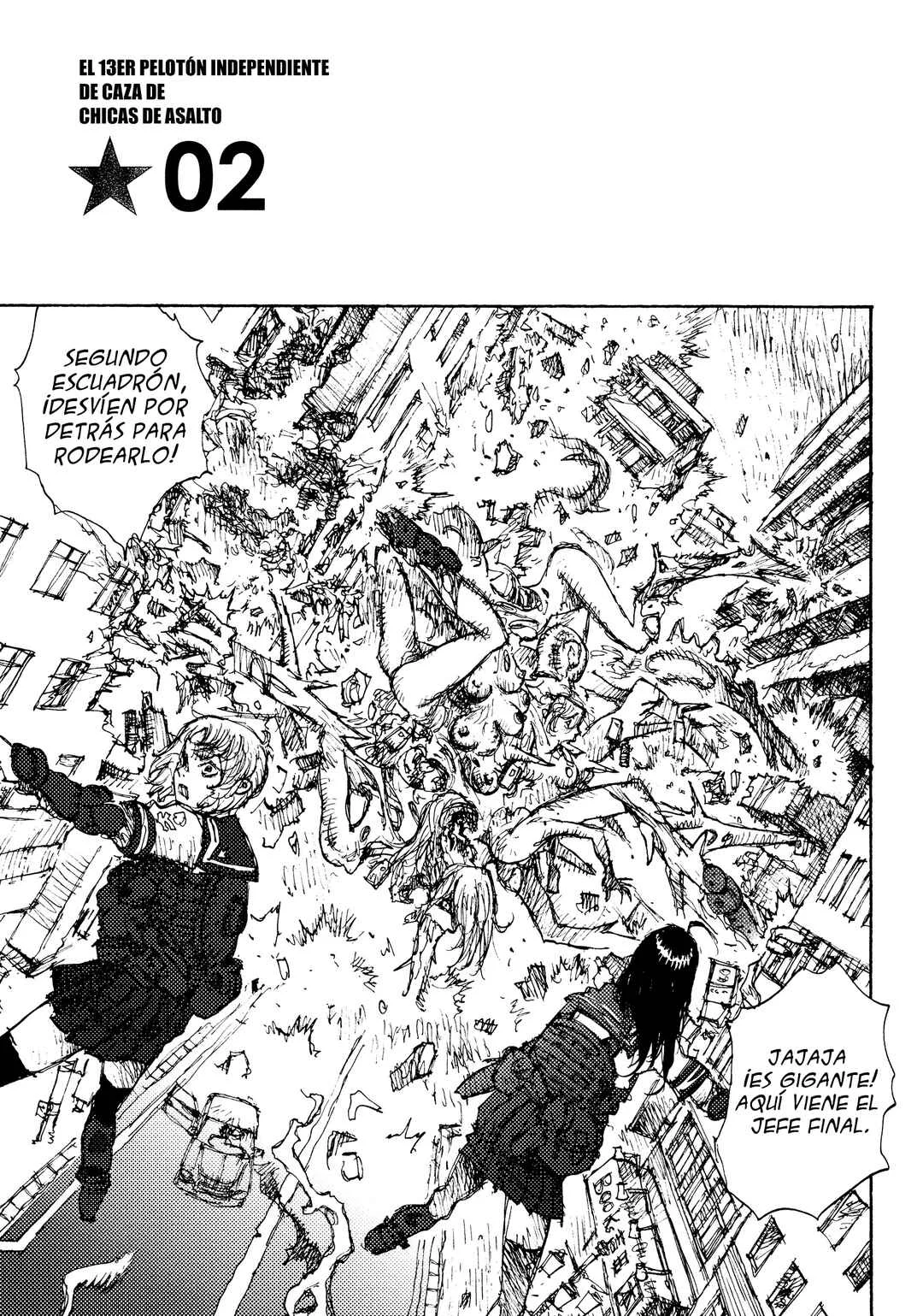 Joshi Kouhei Capítulo 2: El 13er Pelotón Independiente de Caza de Chicas de Asalto 02 - Page 2