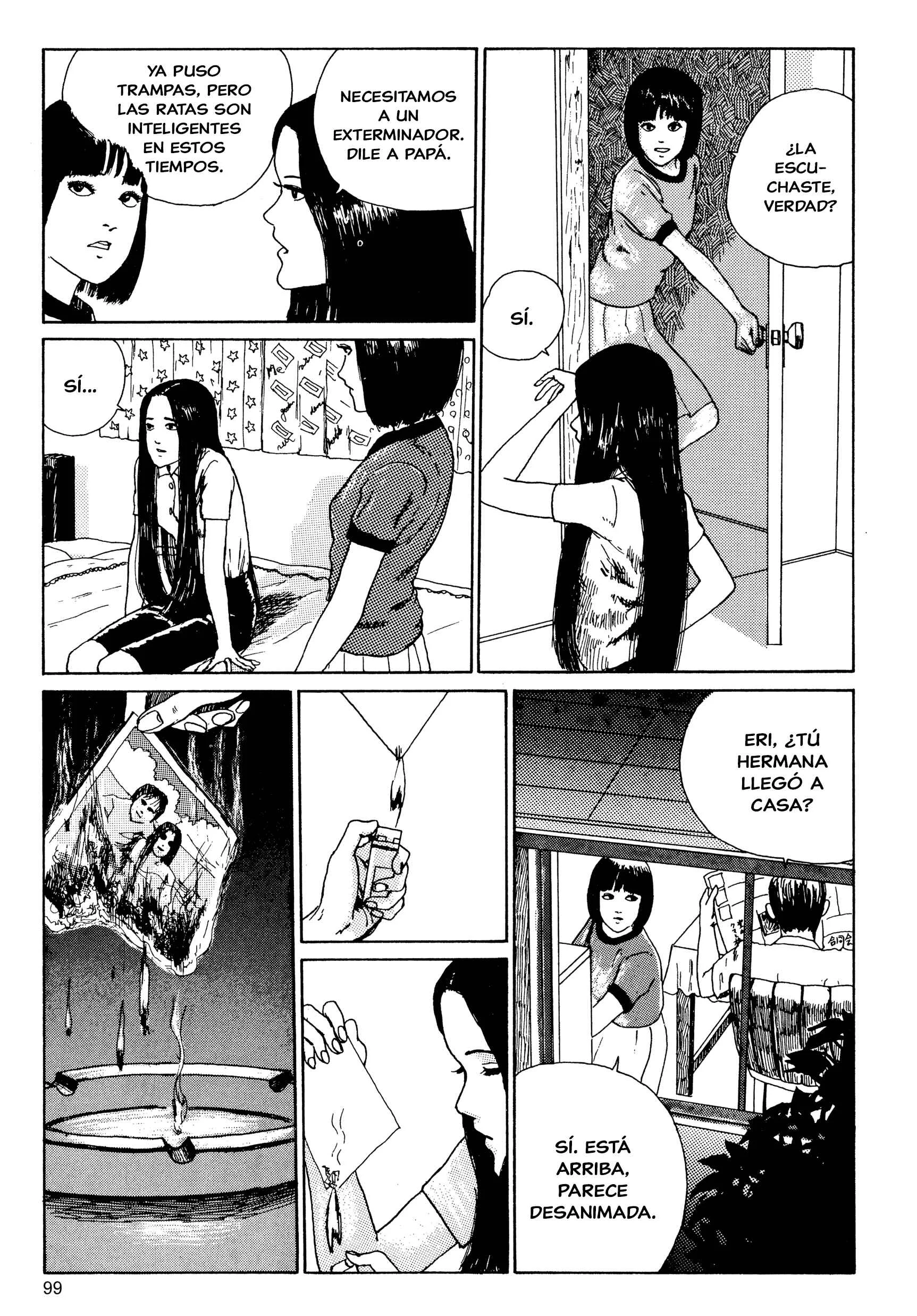 Junji Ito Horror Manga Collection Capítulo 5: El Cabello Largo en el Ático - Page 7