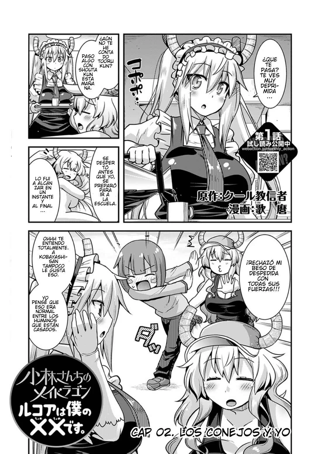 Kobayashi-san Chi no Maid Dragon - Lucoa wa Boku no ×× Desu Capítulo 2: Los conejos y yo - Page 1