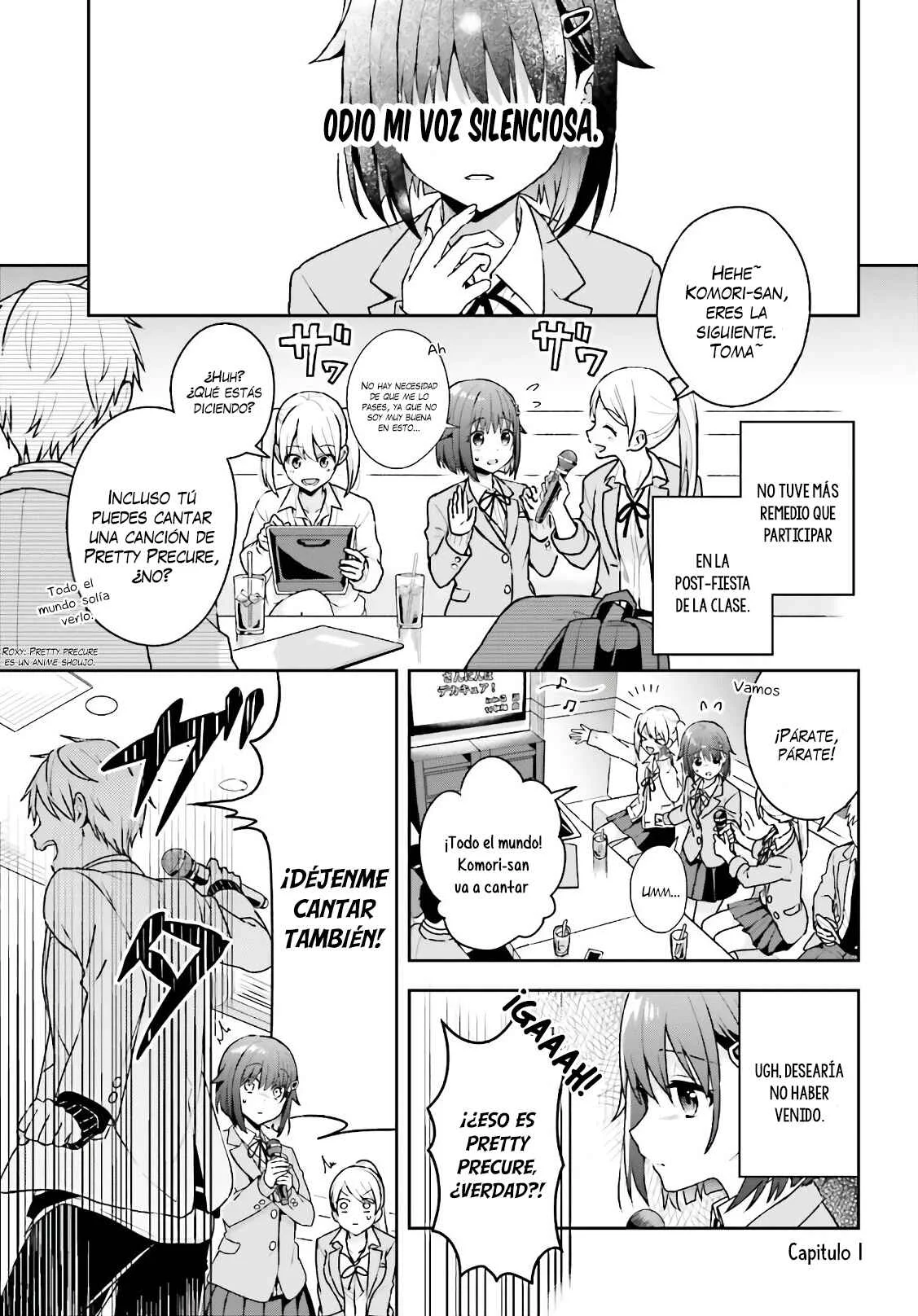 Koe no Chiisai Komori-san to Kusodeka Oogoe no Oobayashi-kun Capítulo 1 - Page 3