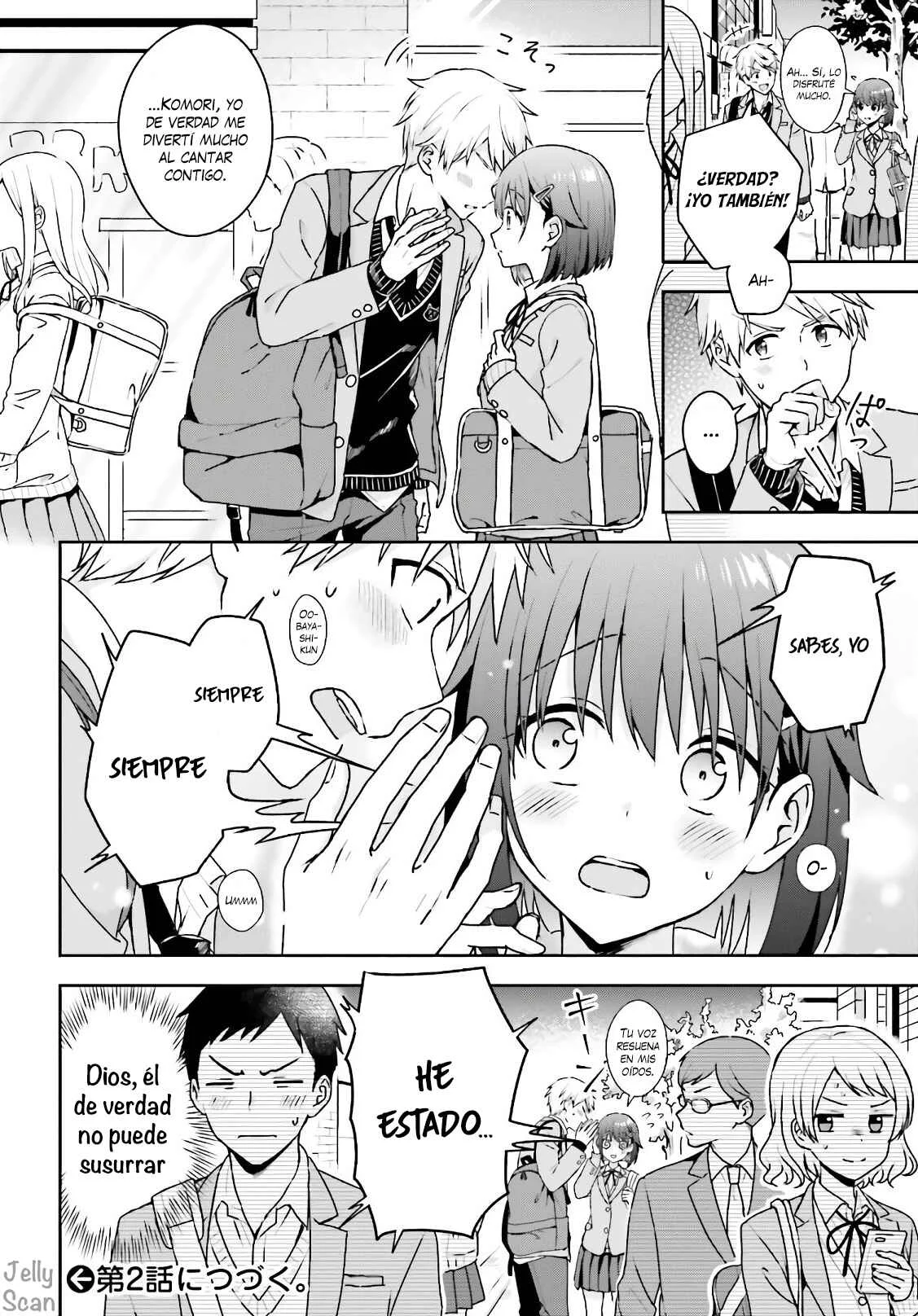 Koe no Chiisai Komori-san to Kusodeka Oogoe no Oobayashi-kun Capítulo 1 - Page 6