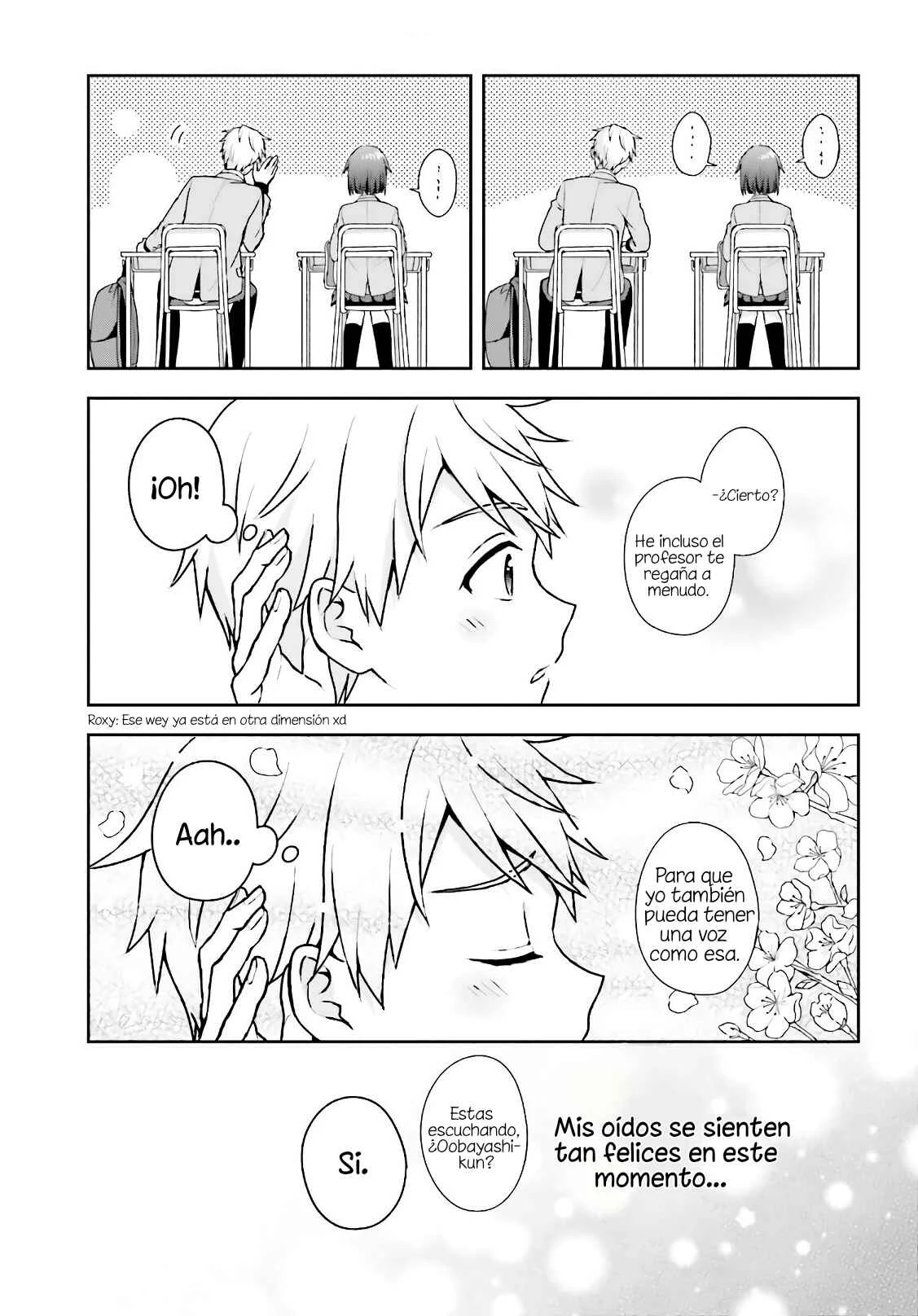 Koe no Chiisai Komori-san to Kusodeka Oogoe no Oobayashi-kun Capítulo 2 - Page 5