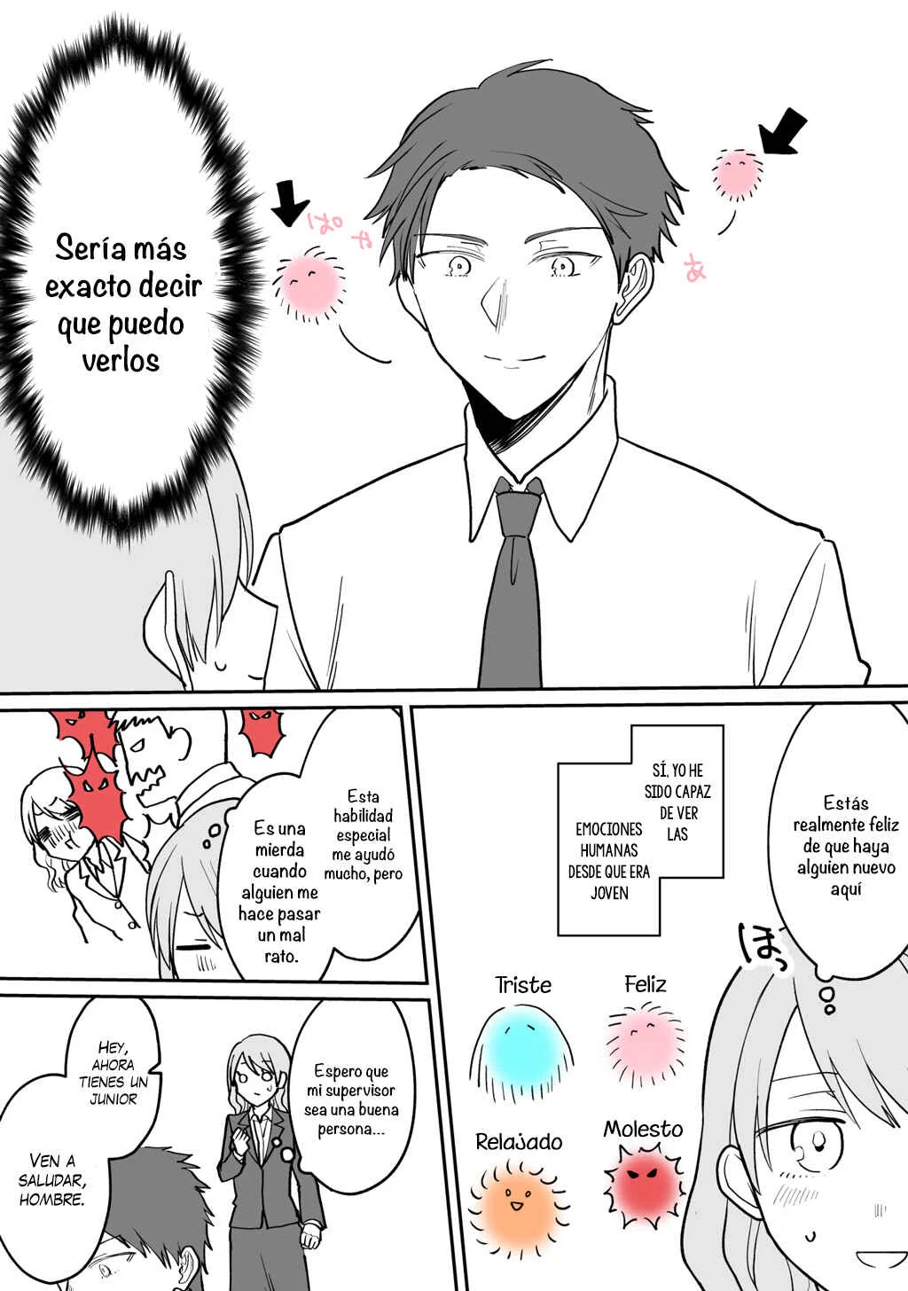 Kuuki ga "Yomeru" Shinnyuu Shain to Buaisou na Senpai (Web Comic) Capítulo 1 - Page 3