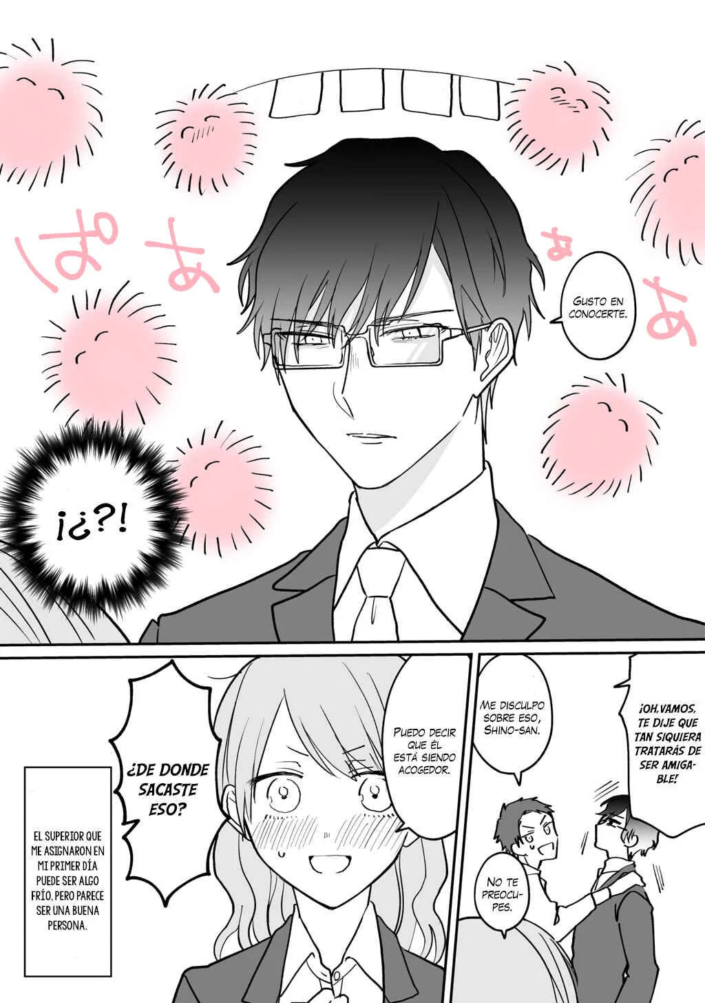 Kuuki ga "Yomeru" Shinnyuu Shain to Buaisou na Senpai (Web Comic) Capítulo 1 - Page 5