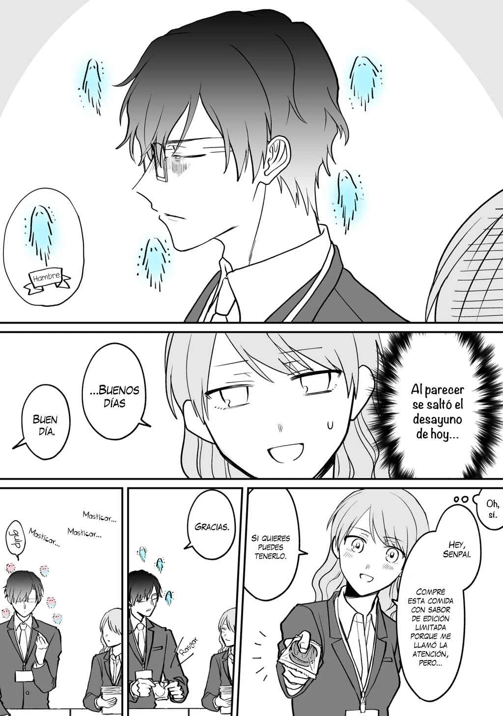 Kuuki ga "Yomeru" Shinnyuu Shain to Buaisou na Senpai (Web Comic) Capítulo 2 - Page 4