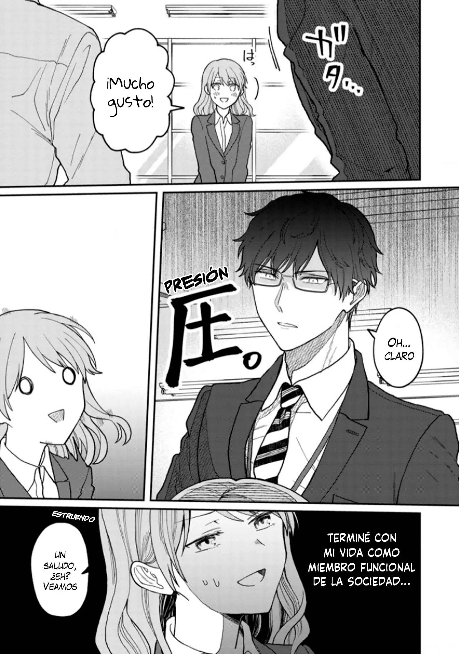 Kuuki ga "Yomeru" Shinnyuu Shain to Buaisou na Senpai Capítulo 1 - Page 9