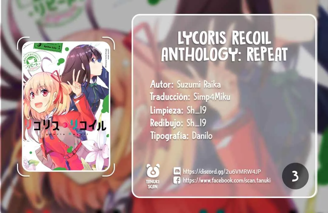 Lycoris Recoil Comic Anthology: Repeat Capítulo 3: Misión de Incógnito en la Escuela | Suzumi Raika - Page 1