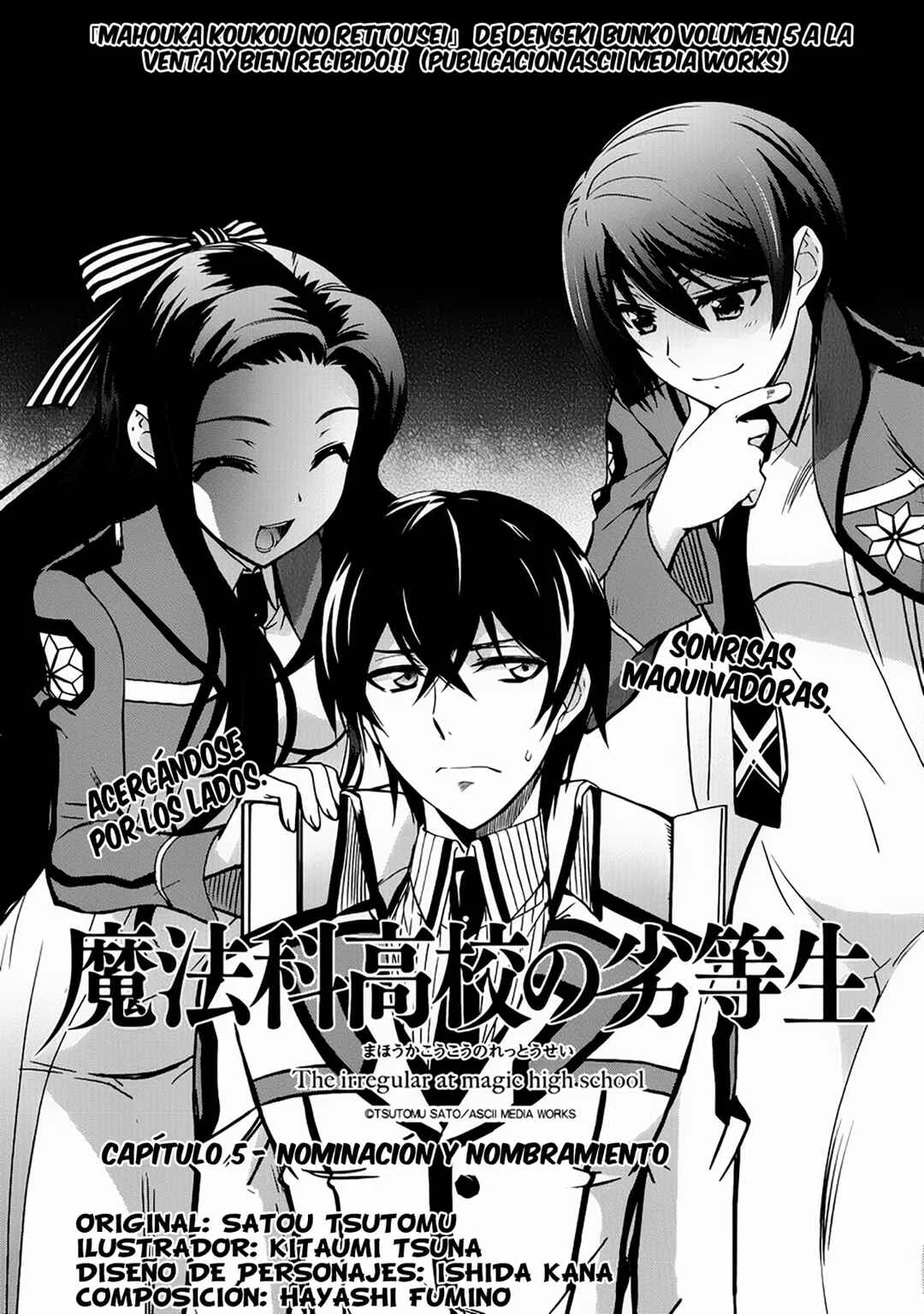 Mahouka Koukou no Rettousei - Nyuugaku-hen Capítulo 5: Nominación y nombramiento - Page 1