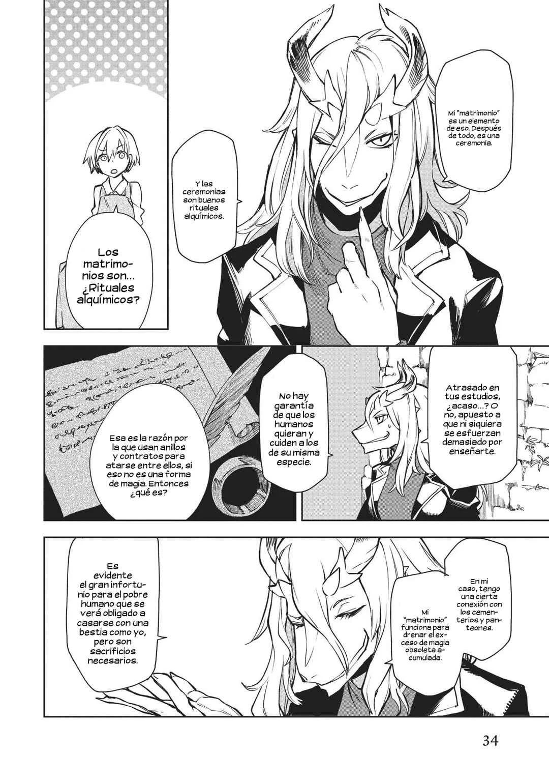 Mahoutsukai no Yome Shihen.108 - Majutsushi no Ao Capítulo 1 - Page 34