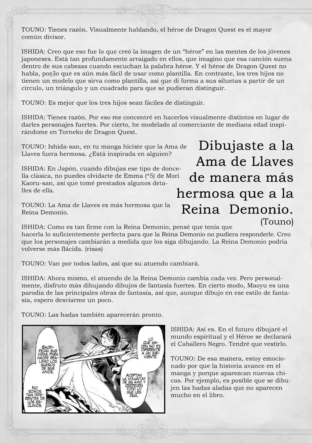 MAOYU : Archenemy and Hero “Become mine, Hero” “I refuse!” Capítulo 4.5: Extras Volumen 1 - Page 8