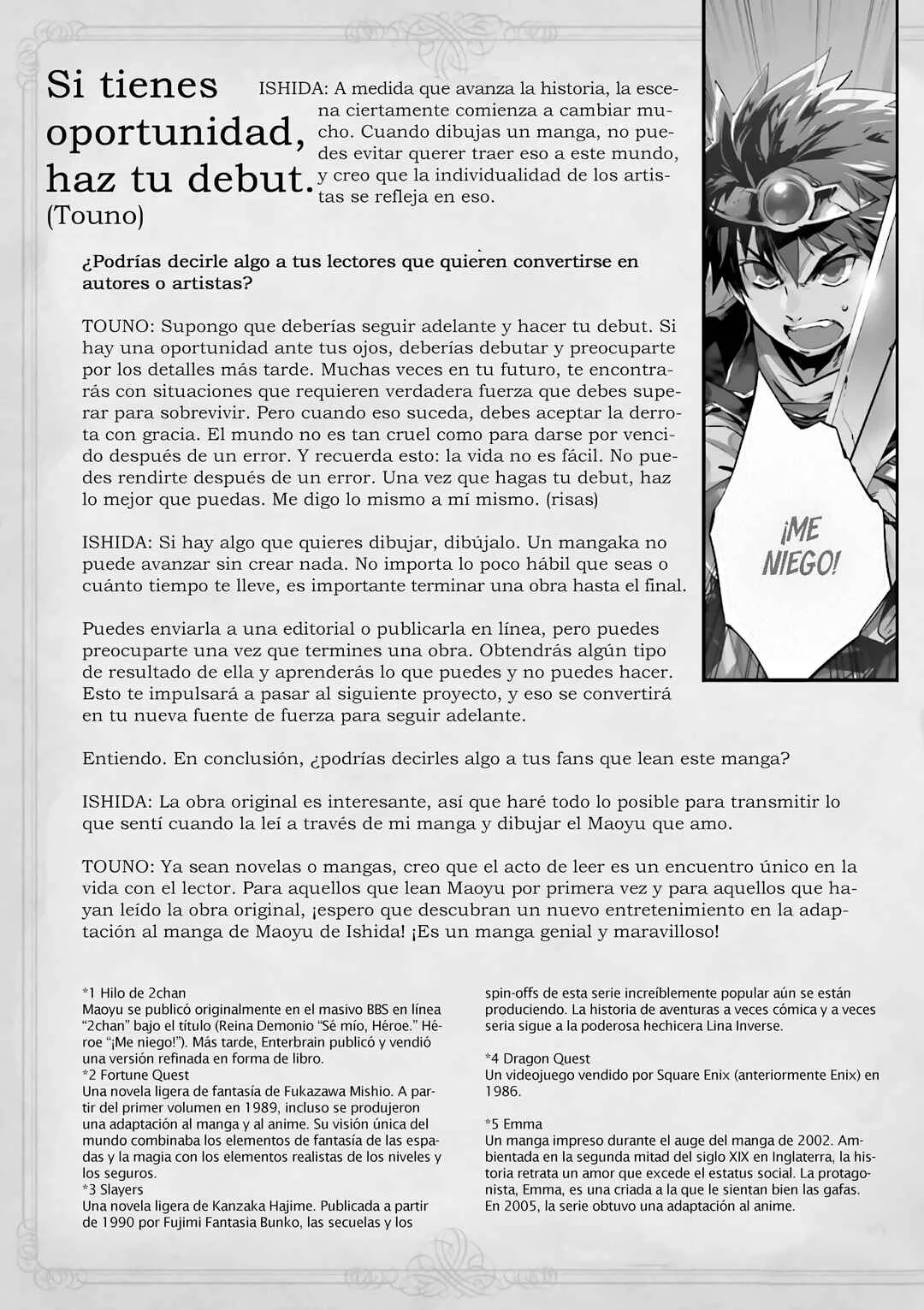 MAOYU : Archenemy and Hero “Become mine, Hero” “I refuse!” Capítulo 4.5: Extras Volumen 1 - Page 10