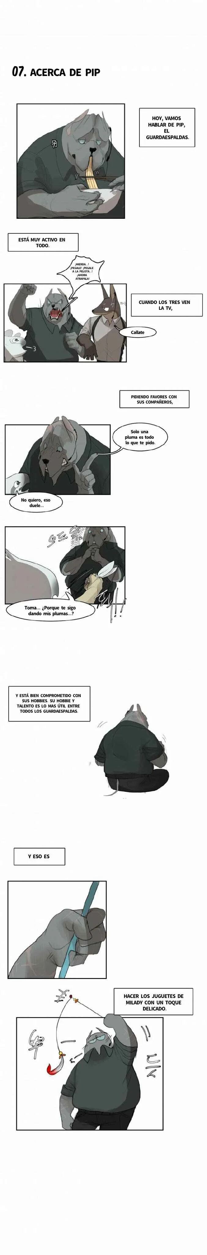 Miss Kitty and Her Bodyguards Capítulo 4: Acerca de Pip | Limpiando | Momento Aterrador - Page 1