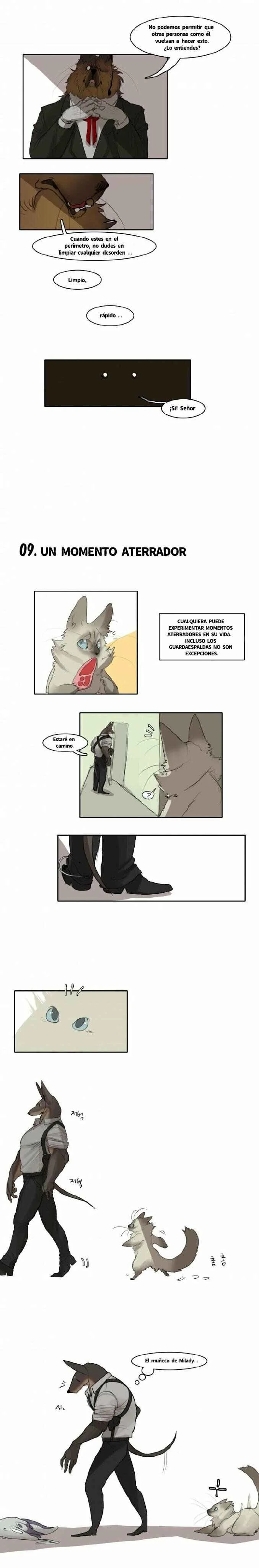 Miss Kitty and Her Bodyguards Capítulo 4: Acerca de Pip | Limpiando | Momento Aterrador - Page 3