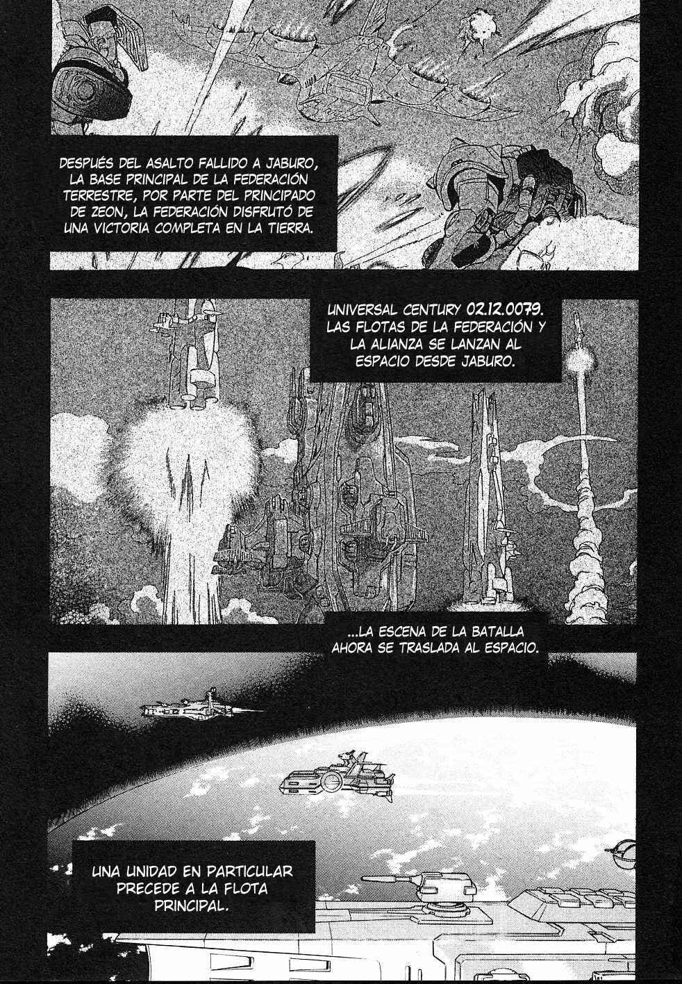 Mobile Suit Gundam Gaiden REBELLION: Space, at the End of a Flash... Capítulo 1: Operación 1: Primera Batalla - Page 6