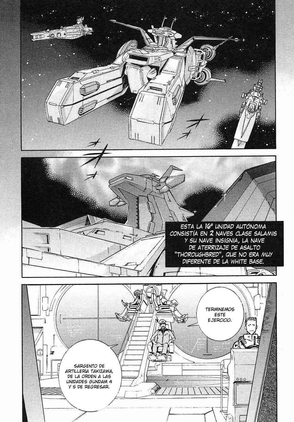 Mobile Suit Gundam Gaiden REBELLION: Space, at the End of a Flash... Capítulo 1: Operación 1: Primera Batalla - Page 7