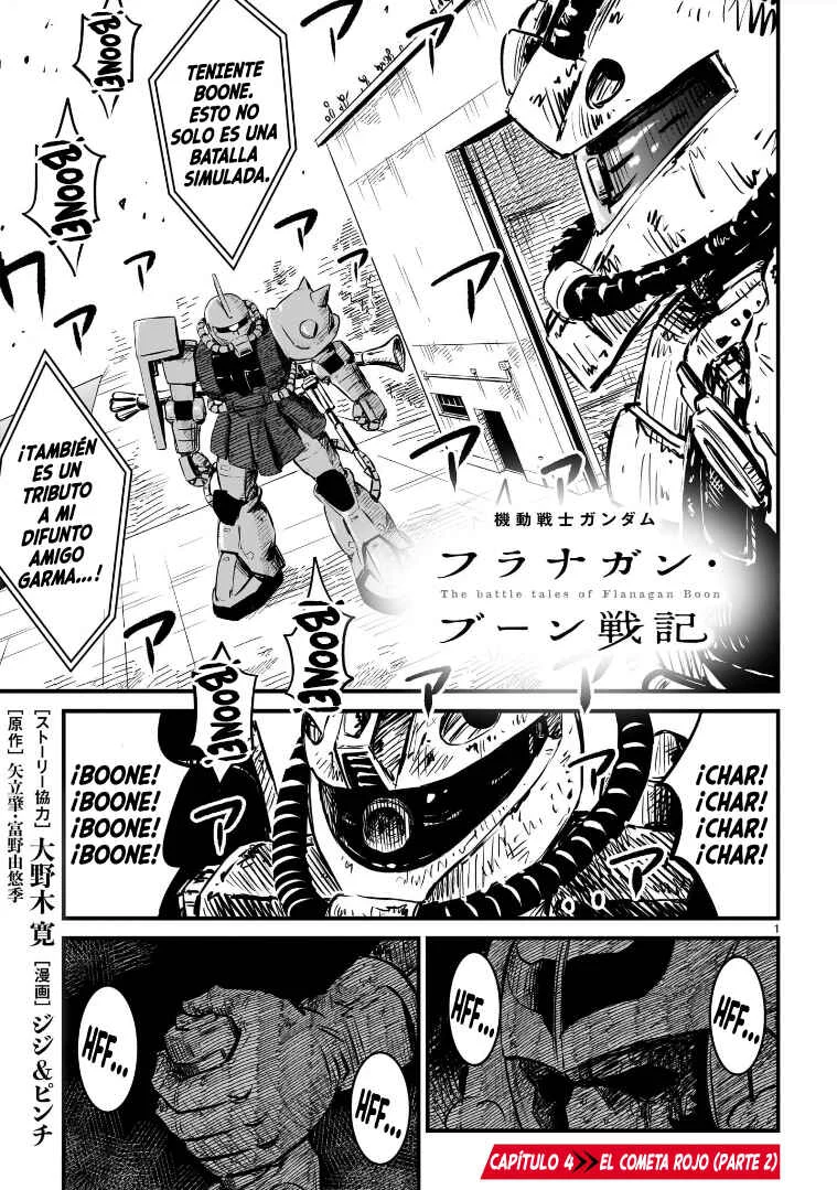 Mobile Suit Gundam: The battle tales of Flanagan Boone Capítulo 4: El Cometa Rojo (Parte 2) - Page 1