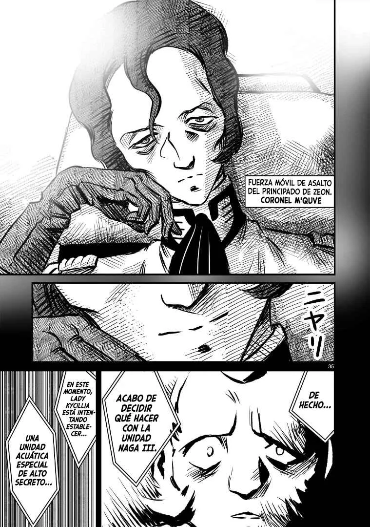 Mobile Suit Gundam: The battle tales of Flanagan Boone Capítulo 5: El Séquito de Gihren - Page 35