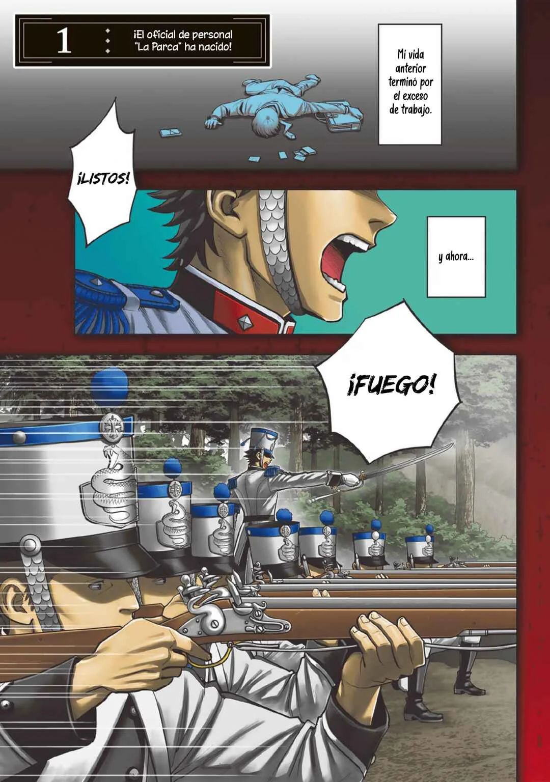 Musket Girls! ~Tensei Sanbou to Senretsu Otome-tachi~ Capítulo 1: ¡El oficial de personal "La Parca" ha nacido! - Page 5