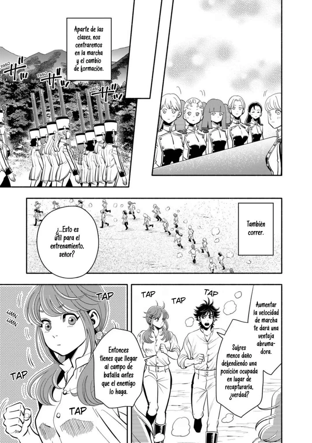 Musket Girls! ~Tensei Sanbou to Senretsu Otome-tachi~ Capítulo 3: ¡El oficial de personal "La Parca" da clases! - Page 13
