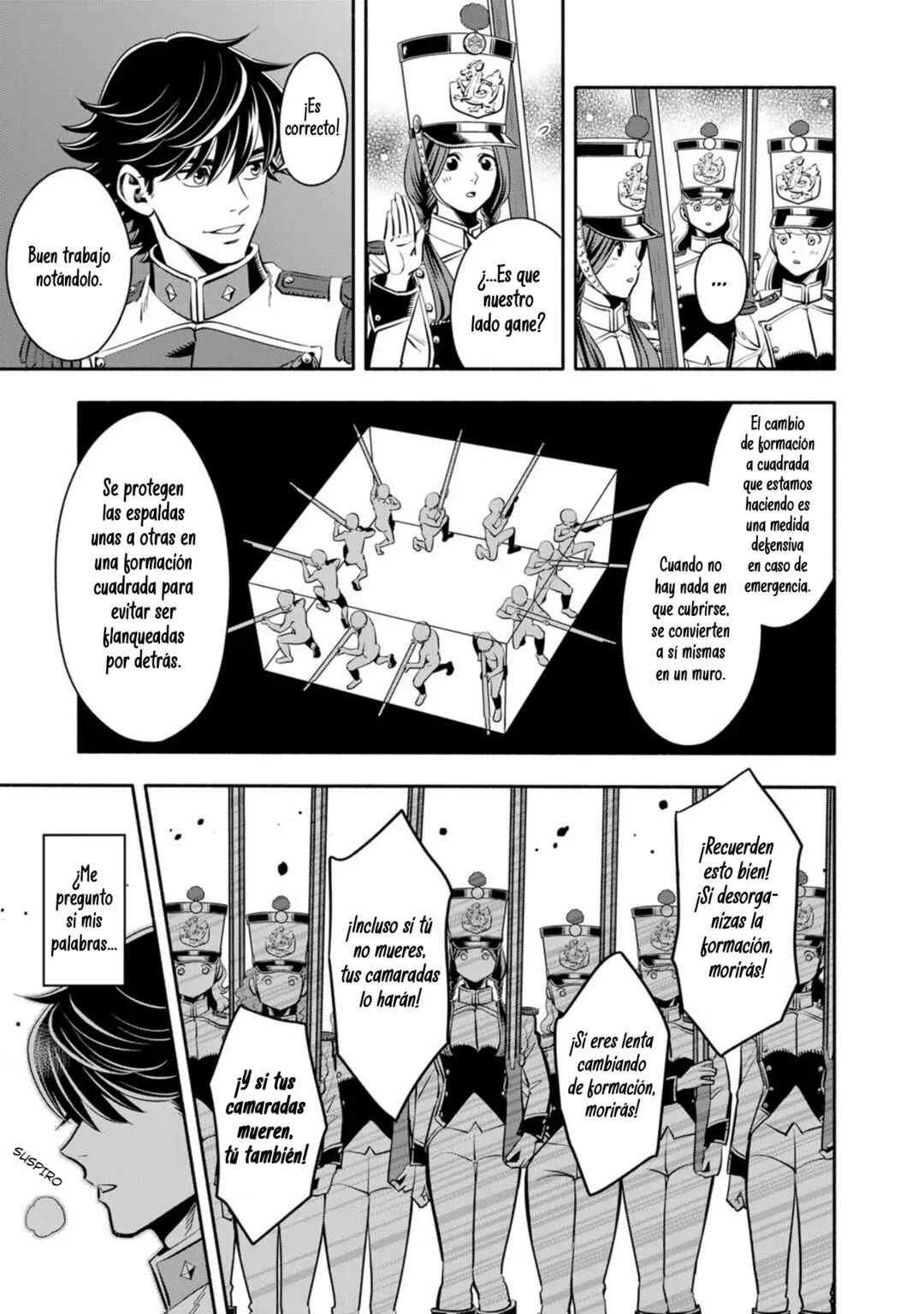 Musket Girls! ~Tensei Sanbou to Senretsu Otome-tachi~ Capítulo 3: ¡El oficial de personal "La Parca" da clases! - Page 23