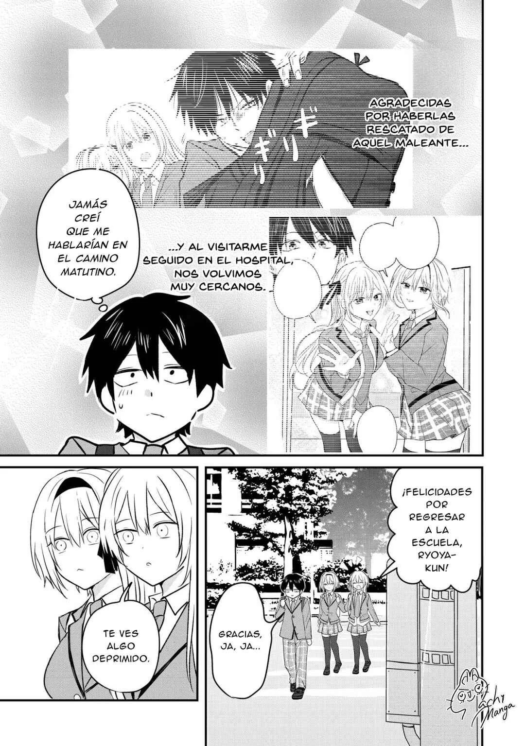 Nani no Torie mo Nai Heibon na Ore ga Bijin Futago Shimai o Inochigake de Tasuketa Kekka, Jitsu wa Yandere datta ni Futari o Gachi Horesaseteshimatta Ken Capítulo 2 - Page 6