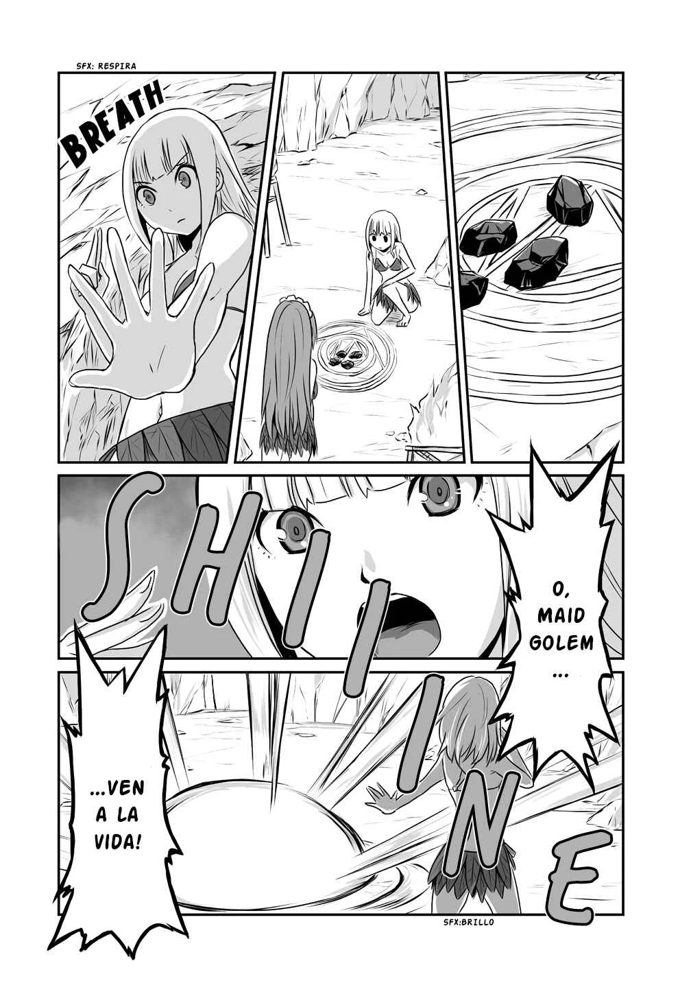 Okiraku Onna Madoushi no Kaitakuki - Maid to Hajimeru Mattari Rakuraku Slow Life Capítulo 2: ¡La Maid Golem, Cobra Vida! - Page 15