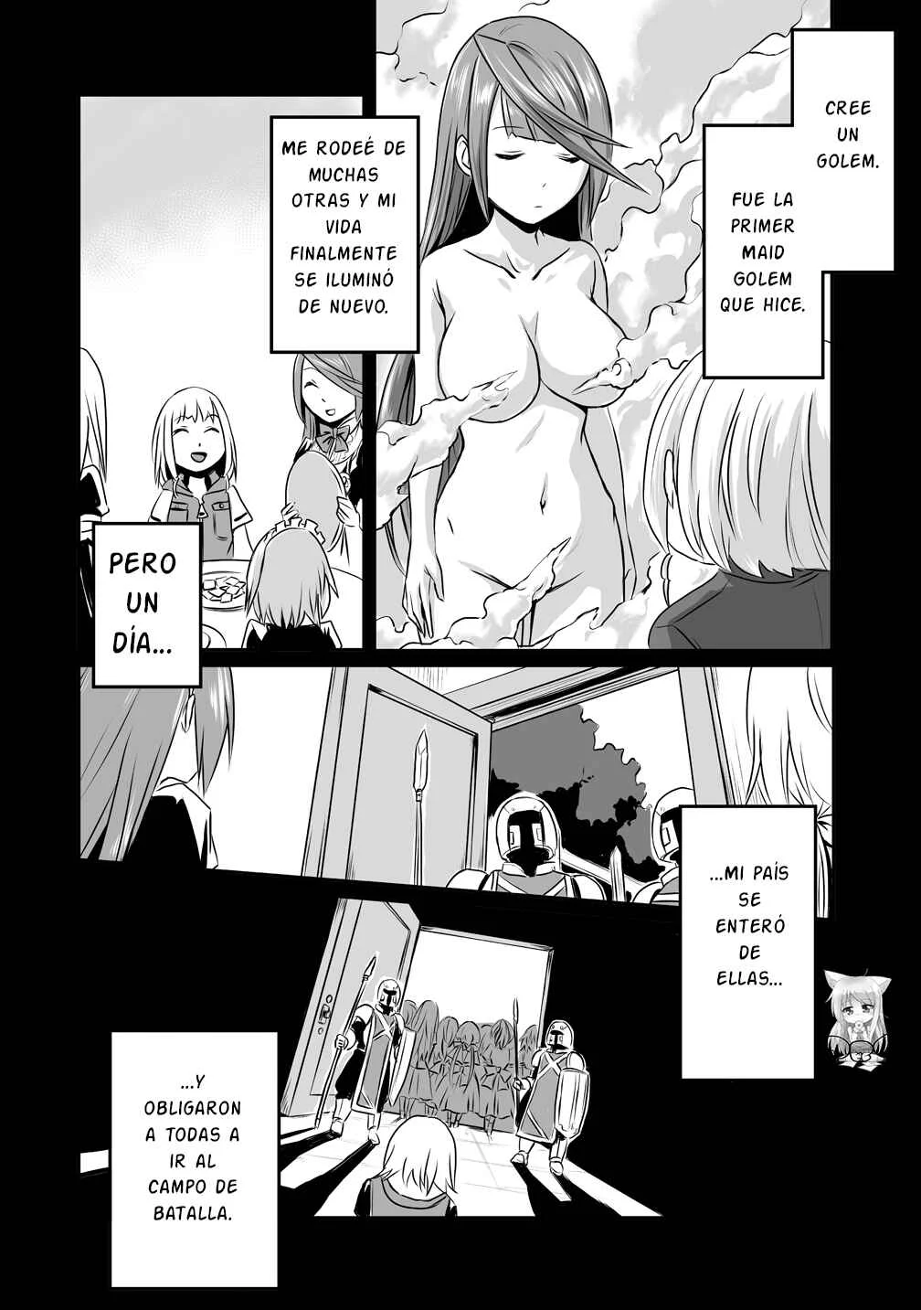 Okiraku Onna Madoushi no Kaitakuki - Maid to Hajimeru Mattari Rakuraku Slow Life Capítulo 2: ¡La Maid Golem, Cobra Vida! - Page 19