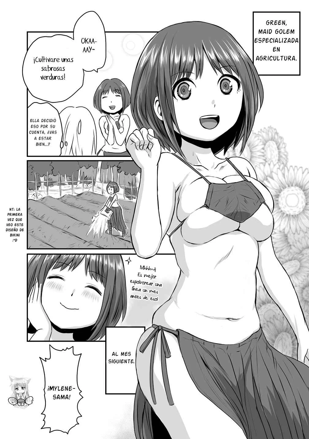 Okiraku Onna Madoushi no Kaitakuki - Maid to Hajimeru Mattari Rakuraku Slow Life Capítulo 2: ¡La Maid Golem, Cobra Vida! - Page 27