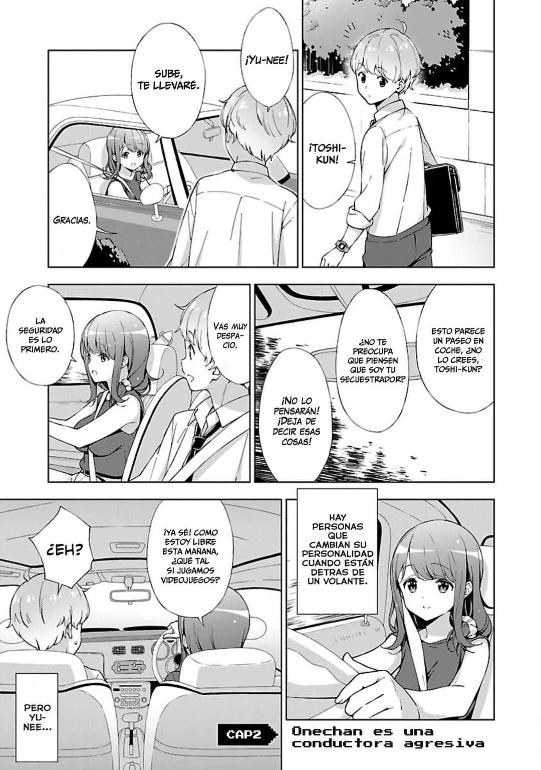 Onee-chan wa Game wo Suruto Hito ga Kawaru Onee-chan Capítulo 2: Onechan es una conductora agresiva - Page 1