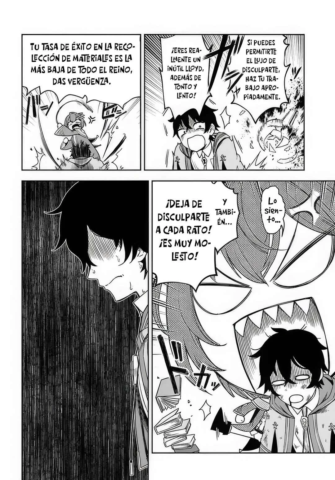 Ore Igai Dare mo Saishu Dekinai Sozai na no ni "Sozai Saishuritsu ga Hikui" to Pawahara suru Osananajimi Renkinjutsushi to Zetsuen shita Senzoku Madoushi, Henkyou no Machi de Slow Life wo Okuritai. Capítulo 1: Una Genio Alquimista y Un Asistente Incompetente - Page 6