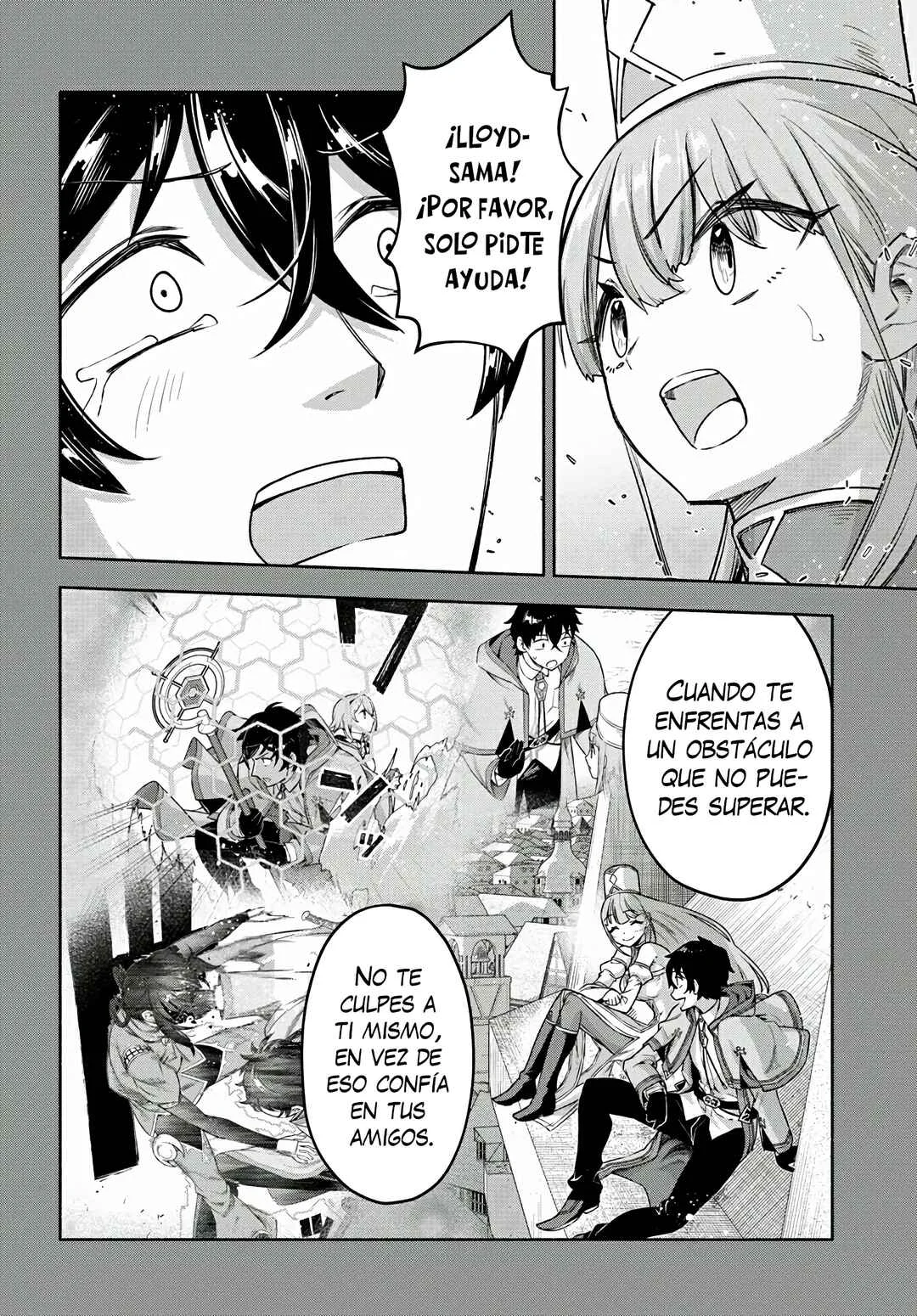 Ore Igai Dare mo Saishu Dekinai Sozai na no ni "Sozai Saishuritsu ga Hikui" to Pawahara suru Osananajimi Renkinjutsushi to Zetsuen shita Senzoku Madoushi, Henkyou no Machi de Slow Life wo Okuritai. Capítulo 12: ¡Ayuda! - Page 12