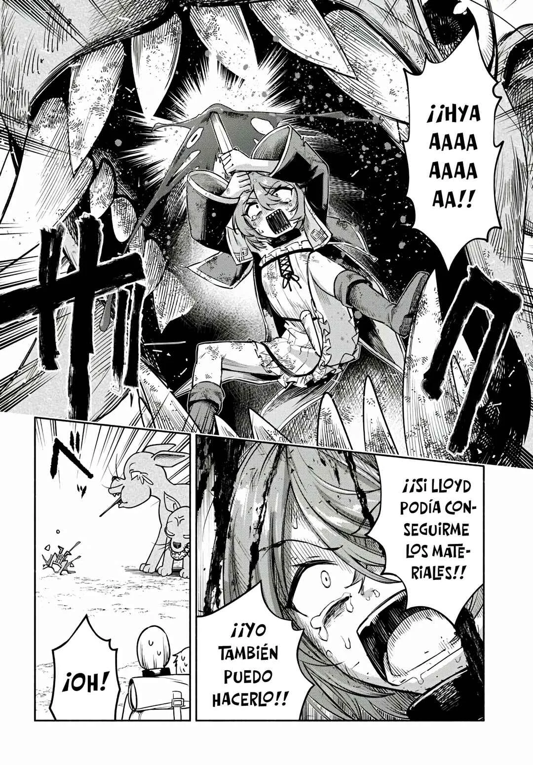 Ore Igai Dare mo Saishu Dekinai Sozai na no ni "Sozai Saishuritsu ga Hikui" to Pawahara suru Osananajimi Renkinjutsushi to Zetsuen shita Senzoku Madoushi, Henkyou no Machi de Slow Life wo Okuritai. Capítulo 13: Colmillo - Page 22