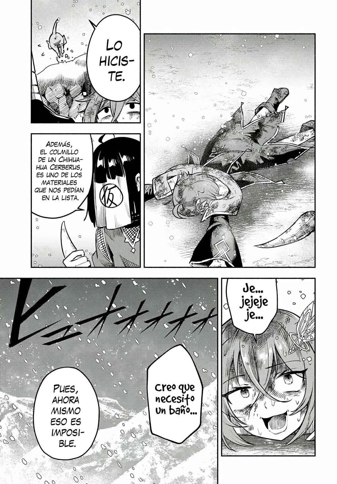 Ore Igai Dare mo Saishu Dekinai Sozai na no ni "Sozai Saishuritsu ga Hikui" to Pawahara suru Osananajimi Renkinjutsushi to Zetsuen shita Senzoku Madoushi, Henkyou no Machi de Slow Life wo Okuritai. Capítulo 13: Colmillo - Page 23