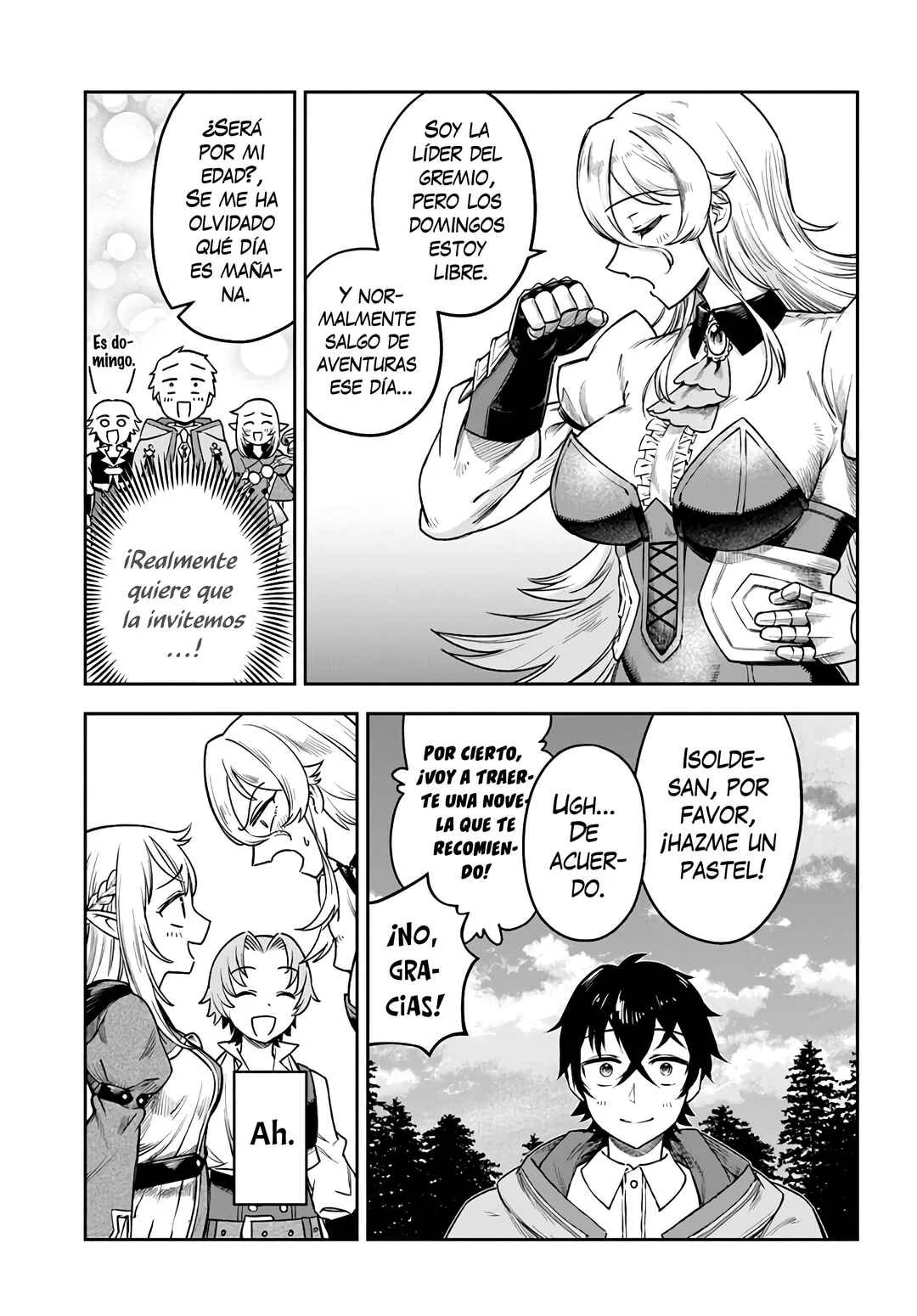 Ore Igai Dare mo Saishu Dekinai Sozai na no ni "Sozai Saishuritsu ga Hikui" to Pawahara suru Osananajimi Renkinjutsushi to Zetsuen shita Senzoku Madoushi, Henkyou no Machi de Slow Life wo Okuritai. Capítulo 5: Las Pruebas de La Maestra del Gremio - Parte II - Page 26