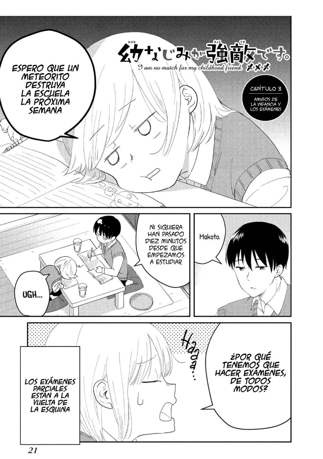 Osananajimi ga Kyouteki desu Capítulo 3: Amigos de la infancia y los exámenes finales - Page 2