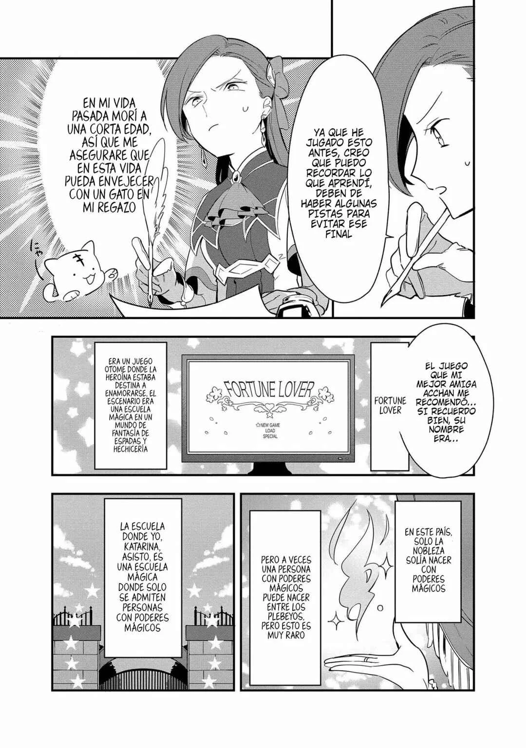 Otome Game no Hametsu Flag shika nai Akuyaku Reijou ni Tensei shite shimatta... Zettai Zetsumei! Hametsu Sunzen Hen Capítulo 1: Katarina, de 15 años recuerda sus memorias de su vida anterior - Page 21