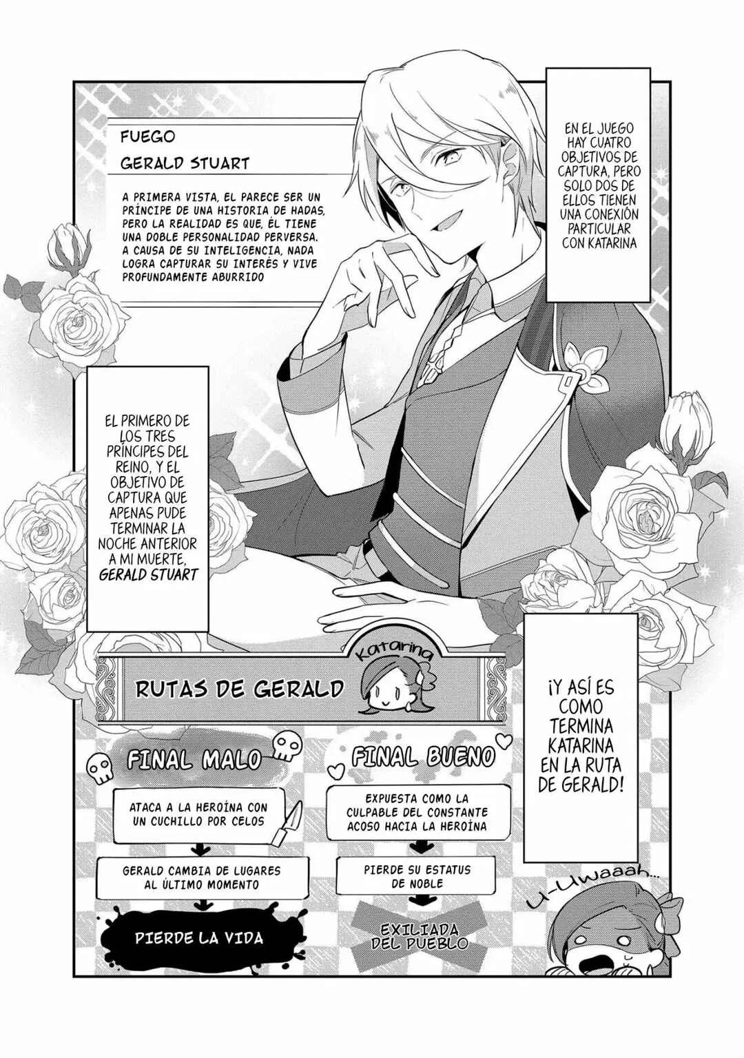 Otome Game no Hametsu Flag shika nai Akuyaku Reijou ni Tensei shite shimatta... Zettai Zetsumei! Hametsu Sunzen Hen Capítulo 1: Katarina, de 15 años recuerda sus memorias de su vida anterior - Page 23