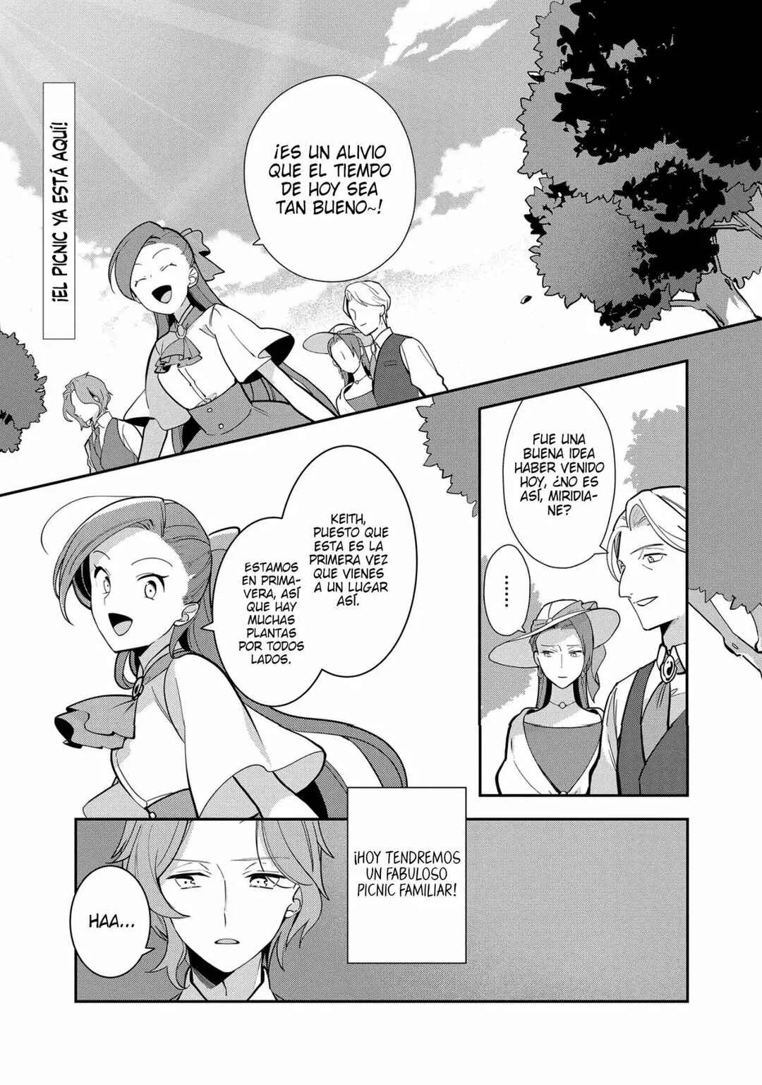 Otome Game no Hametsu Flag shika nai Akuyaku Reijou ni Tensei shite shimatta... Zettai Zetsumei! Hametsu Sunzen Hen Capítulo 10: Picnic en Familia - Page 1