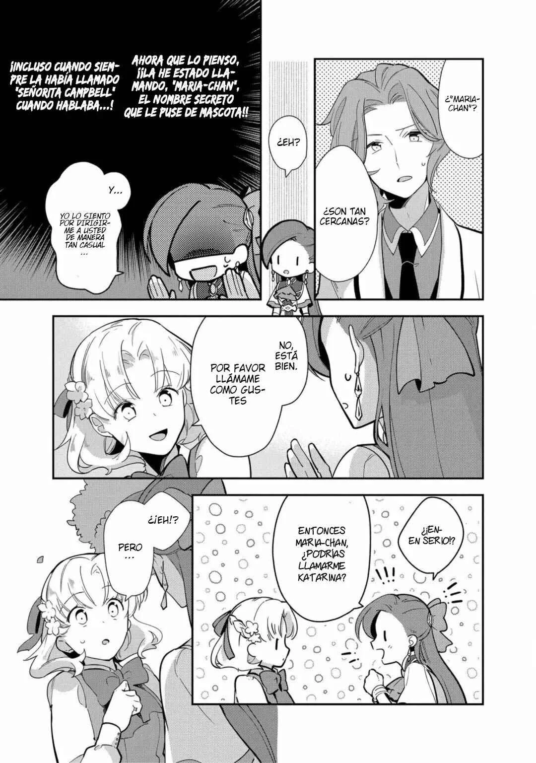 Otome Game no Hametsu Flag shika nai Akuyaku Reijou ni Tensei shite shimatta... Zettai Zetsumei! Hametsu Sunzen Hen Capítulo 13: Si pudiéramos ser amigos - Page 14