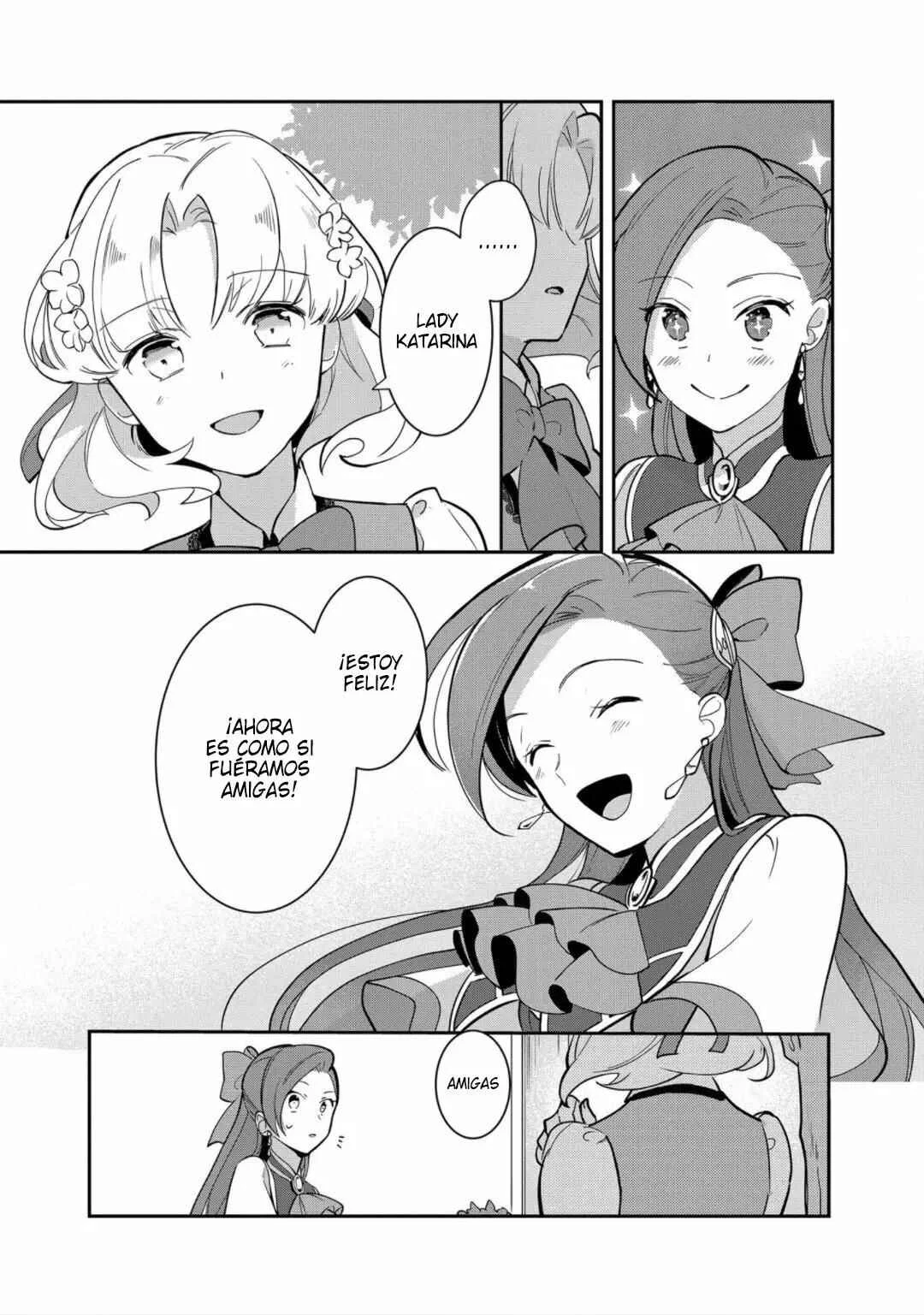 Otome Game no Hametsu Flag shika nai Akuyaku Reijou ni Tensei shite shimatta... Zettai Zetsumei! Hametsu Sunzen Hen Capítulo 13: Si pudiéramos ser amigos - Page 15