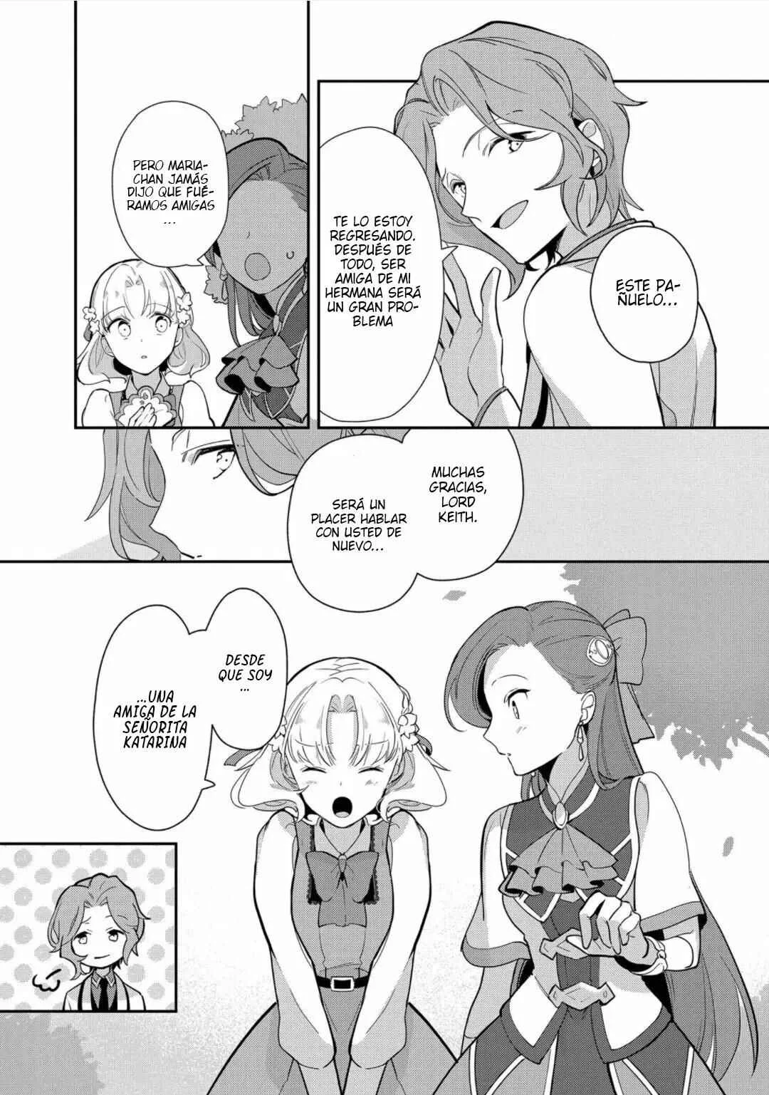 Otome Game no Hametsu Flag shika nai Akuyaku Reijou ni Tensei shite shimatta... Zettai Zetsumei! Hametsu Sunzen Hen Capítulo 13: Si pudiéramos ser amigos - Page 18