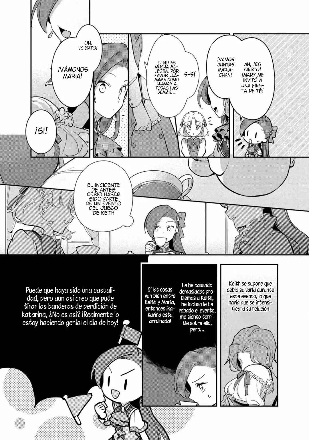 Otome Game no Hametsu Flag shika nai Akuyaku Reijou ni Tensei shite shimatta... Zettai Zetsumei! Hametsu Sunzen Hen Capítulo 13: Si pudiéramos ser amigos - Page 19