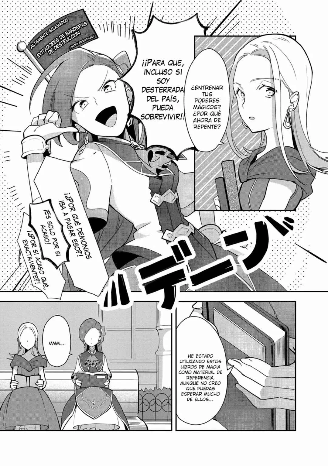 Otome Game no Hametsu Flag shika nai Akuyaku Reijou ni Tensei shite shimatta... Zettai Zetsumei! Hametsu Sunzen Hen Capítulo 4 - Page 9