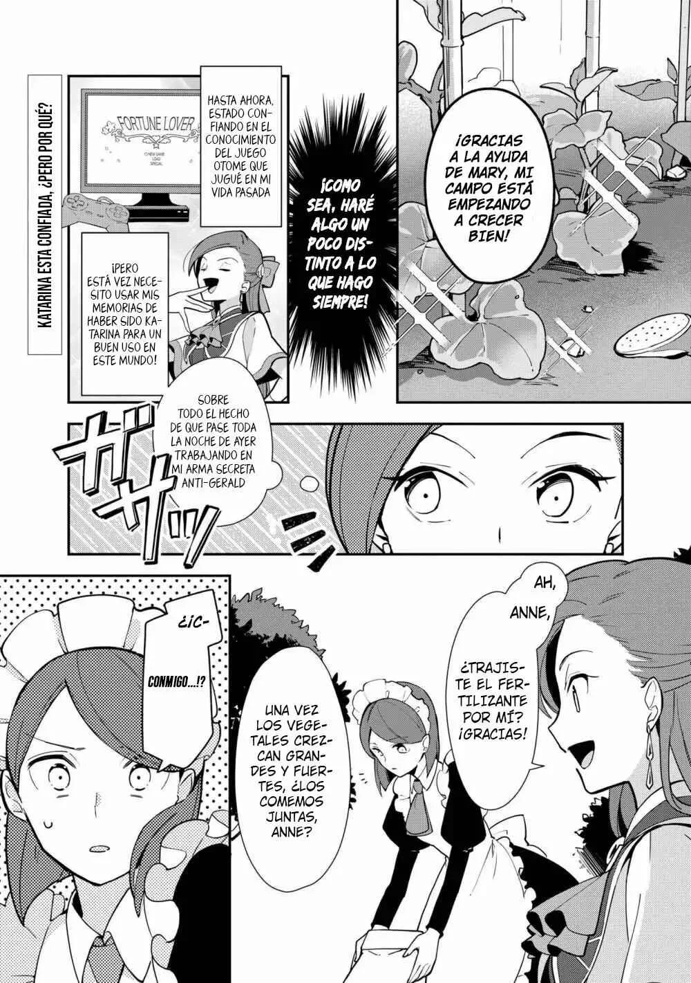 Otome Game no Hametsu Flag shika nai Akuyaku Reijou ni Tensei shite shimatta... Zettai Zetsumei! Hametsu Sunzen Hen Capítulo 5: La debilidad de Gerald - Page 1