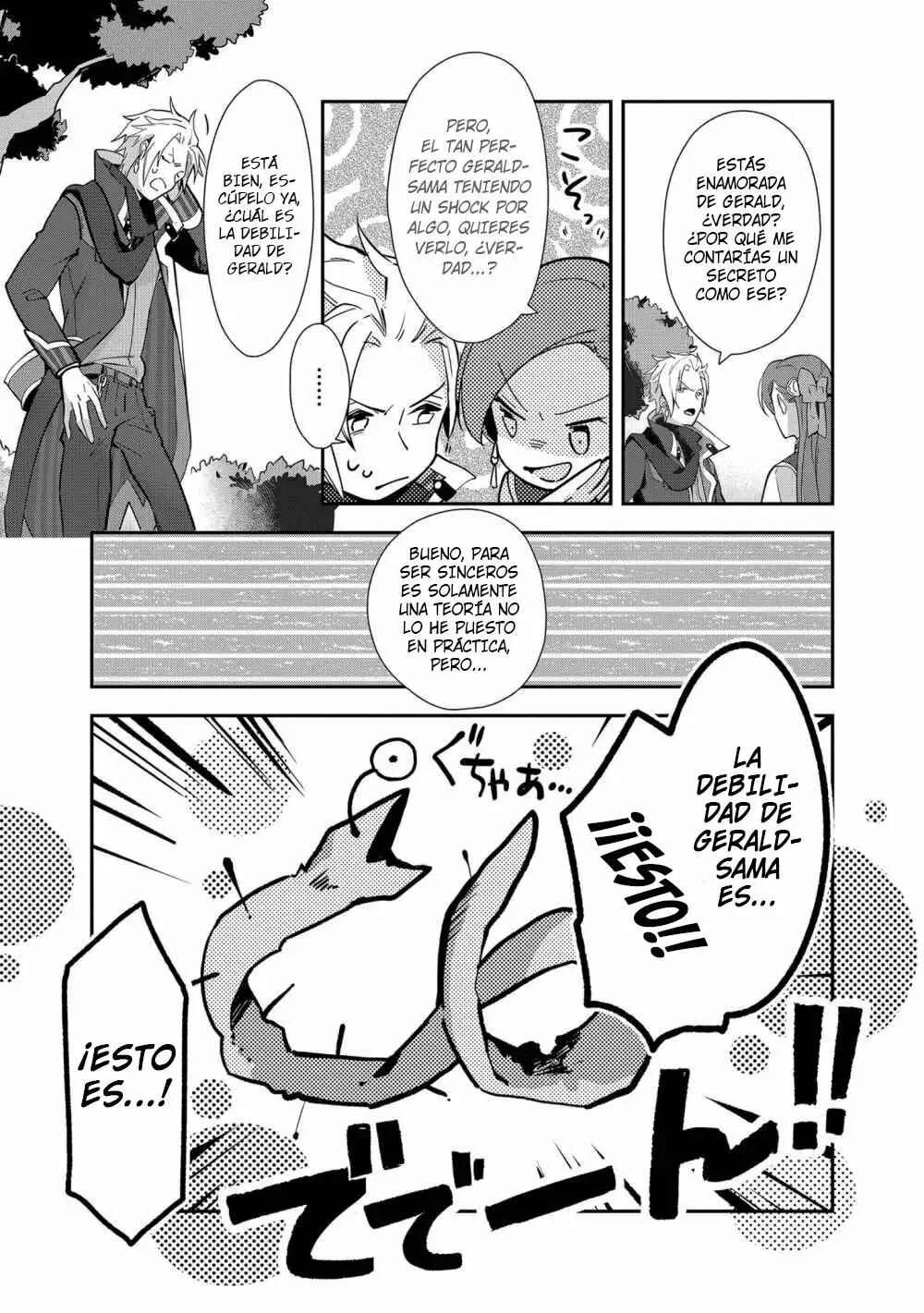 Otome Game no Hametsu Flag shika nai Akuyaku Reijou ni Tensei shite shimatta... Zettai Zetsumei! Hametsu Sunzen Hen Capítulo 5: La debilidad de Gerald - Page 17